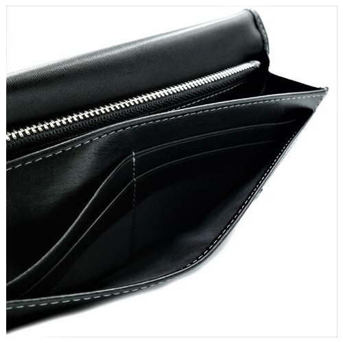 Чоловічий шкіряний клатч-гаманець Weatro 19 х 10,5 х 2,5 см Чорний wtro-165-5-40 фото №7