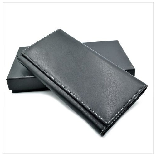 Чоловічий шкіряний клатч-гаманець Weatro 19 х 10,5 х 2,5 см Чорний wtro-165-5-40 фото №2