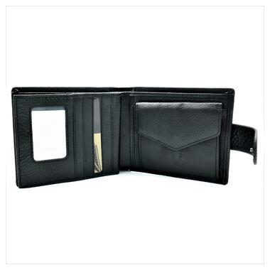 Чоловічий шкіряний гаманець Weatro 12,5 х 10,5 х 3 см Чорний wtro-nw-105-2-014 фото №4