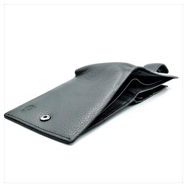 Чоловічий шкіряний гаманець Weatro 12,5 х 10,5 х 3 см Чорний wtro-nw-105-2-014 фото №6