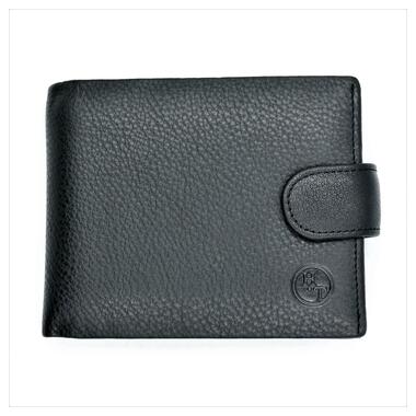 Чоловічий шкіряний гаманець Weatro 12,5 х 10,5 х 3 см Чорний wtro-nw-105-2-014 фото №1