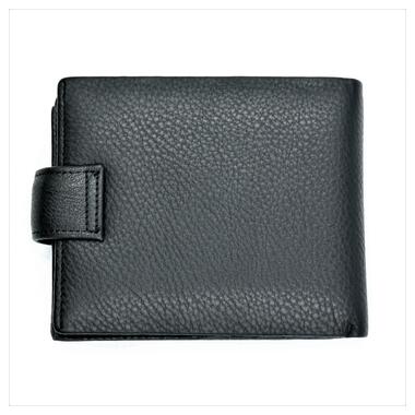 Чоловічий шкіряний гаманець Weatro 12,5 х 10,5 х 3 см Чорний wtro-nw-105-2-014 фото №2