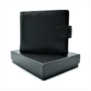 Чоловічий шкіряний гаманець Weatro 12,5 х 10,5 х 3 см Чорний wtro-nw-105-2-014 фото №3