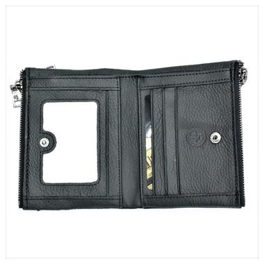 Чоловічий шкіряний гаманець Weatro 13 х 10 х 3 см Чорний wtro-nw-163-35-016 фото №4
