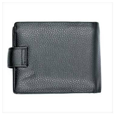 Чоловічий шкіряний гаманець Weatro 13 х 10,5 х 3,5 см Чорний wtro-nw-105-3-015 фото №2