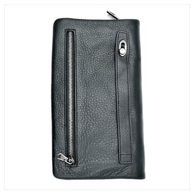 Чоловічий шкіряний клатч-гаманець Weatro 23 х 13 х 3 см Чорний wtro-nw-212G-017 фото №2
