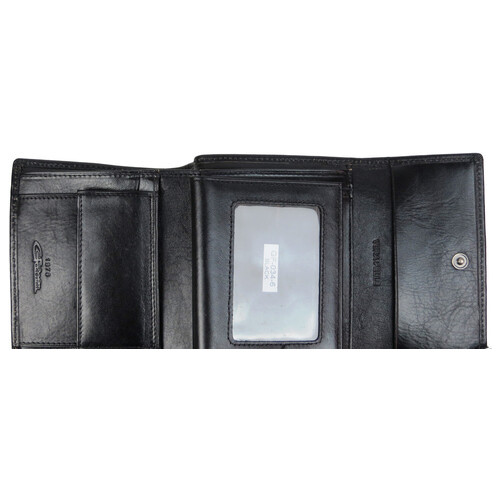 Чоловічий шкіряний портмоне зі знімним картхолдером Giorgio Ferretti чорний фото №7