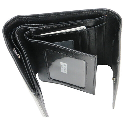 Чоловічий шкіряний портмоне зі знімним картхолдером Giorgio Ferretti чорний фото №5