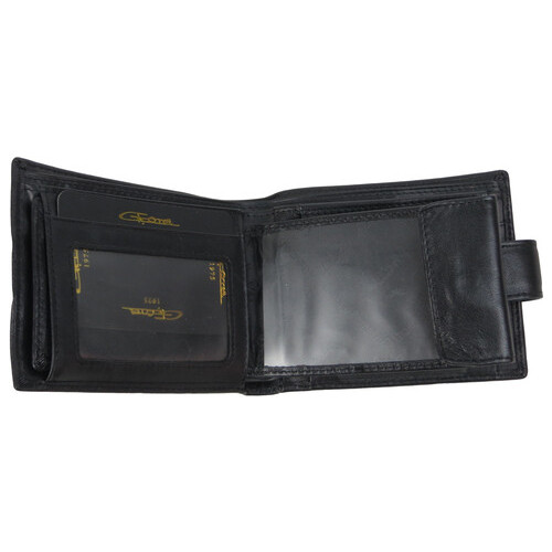Чоловічий шкіряний портмоне зі знімним картхолдером Giorgio Ferretti чорний фото №6