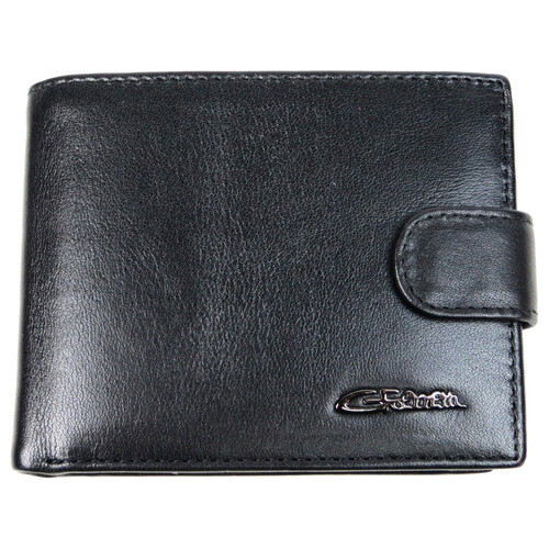 Компактний чоловічий шкіряний гаманець, портмоне Giorgio Ferretti чорний фото №1