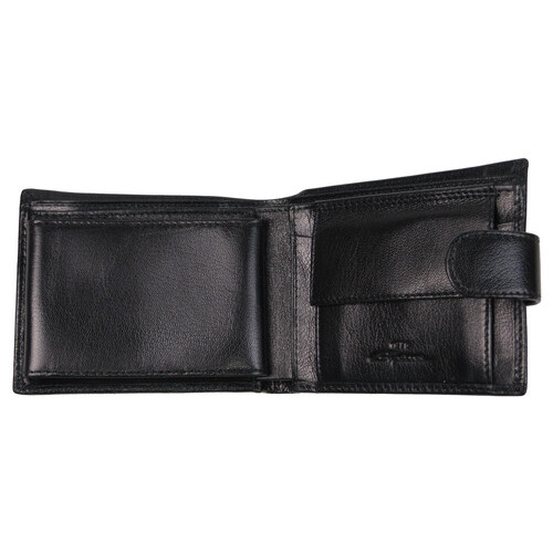 Шкіряний чоловічий портмоне зі знімним картхолдером Giorgio Ferretti чорний фото №5