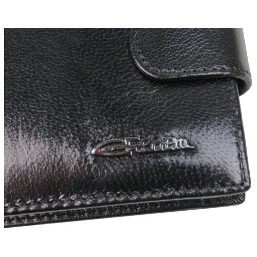 Шкіряний чоловічий портмоне зі знімним картхолдером Giorgio Ferretti чорний фото №9