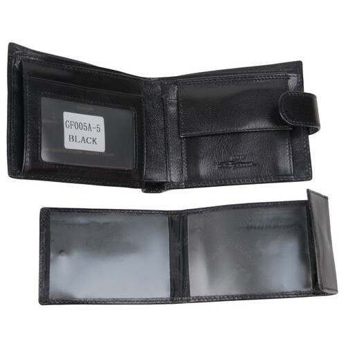 Шкіряний чоловічий портмоне зі знімним картхолдером Giorgio Ferretti чорний фото №4