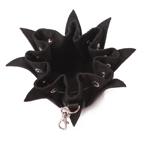 Шкіряна ключниця-квітка Poolparty Чорний (keychain-flower-black) фото №4
