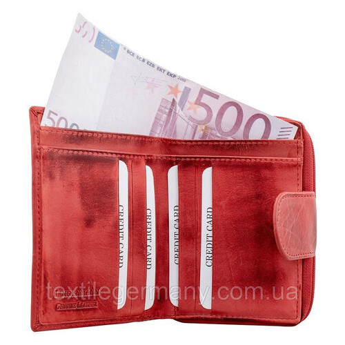 Жіночий гаманець Lindenmann 91102 червоний Червоний фото №2