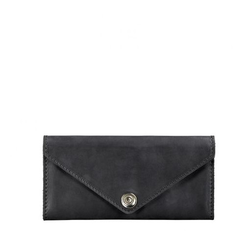 Шкіряний жіночий гаманець Керрі 1.0 чорний Krast Blank Note BN-W-1-g фото №6