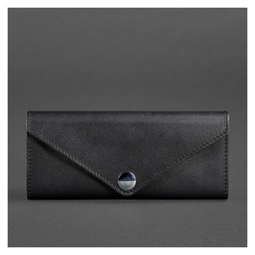 Шкіряний жіночий гаманець Керрі 1.0 чорний Krast Blank Note BN-W-1-g фото №5