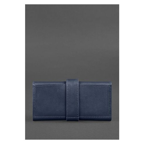 Шкіряне жіноче портмоне 3.0 темно-синє Blank Note BN-PM-3-navy-blue фото №4