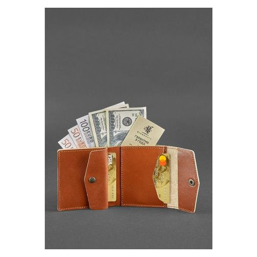 Шкіряний гаманець 2.1 світло-коричневий Blank Note BN-W-2-1-k фото №2