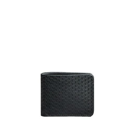 Чоловічий шкіряний портмоне 4.1 (4 кишені) чорний Карбон Blank Note BN-PM-4-1-g-karbon фото №6