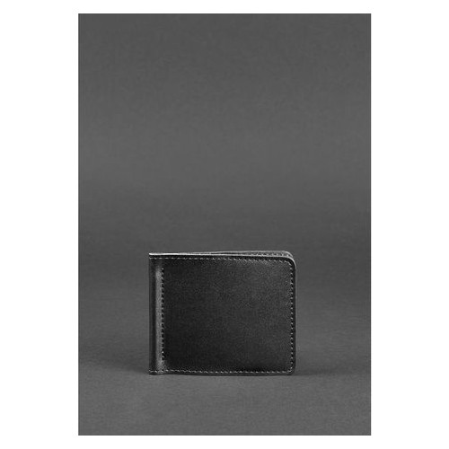 Чоловічий шкіряний чорний портмоне Краст 1.0 затискач для грошей Blank Note BN-PM-1-g фото №1