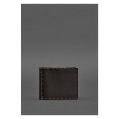 Чоловічий шкіряний портмоне коричневий 1.0 затискач для грошей BlankNote (BN-PM-1-choko) фото №1