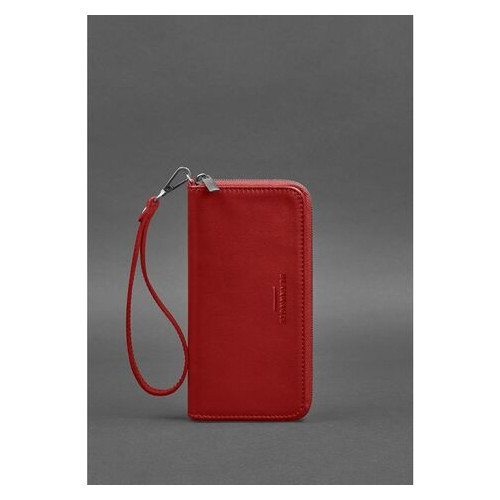 Шкіряне портмоне на блискавці 6.1 червоне BlankNote (BN-PM-6-1-red) фото №3