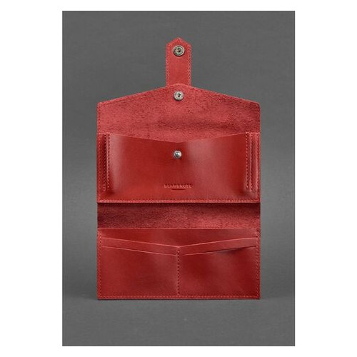 Шкіряне жіноче портмоне 3.0 червоне Krast BlankNote (BN-PM-3-red) фото №3
