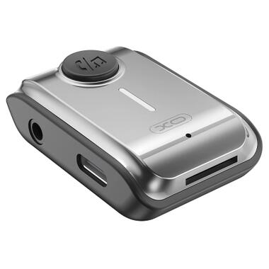 Bluetooth-трансмиттер XO BCC15 Bluetooth 5.3 AUX 3,5 мм/Type-C/TF, серый (BCC15.tarnish) фото №2