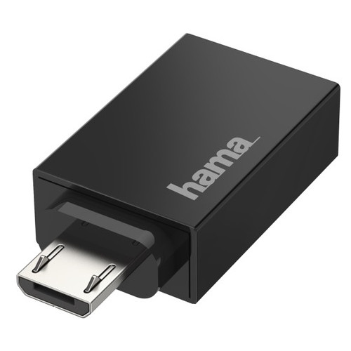 Адаптер Hama OTG Micro USB - USB 2.0 Black (00200307) фото №1