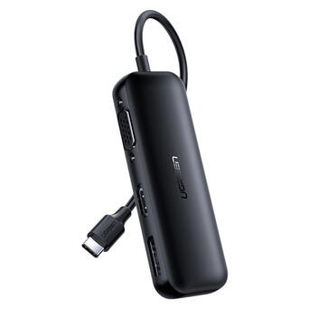 Адаптер Ugreen CM260 USB Type-C - DisplayPort HDMI VGA, Black (60568) фото №1