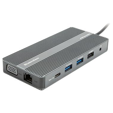 Адаптер USB Type-C - 2x HDMI, VGA, LAN, 3x USB Type-A, SD, TF, USB Type-C PD100W, Aux фото №1