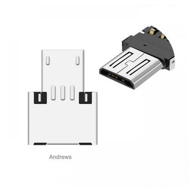 Адаптер XoKo AC-055 USB - Micro USB срібний фото №1