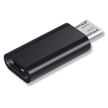 Адаптер до кабелю XoKo AC-020 USB Type-C - Micro USB чорний фото №2