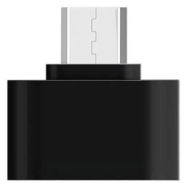 Адаптер до кабелю XoKo AC-050 USB - Micro USB чорний фото №2