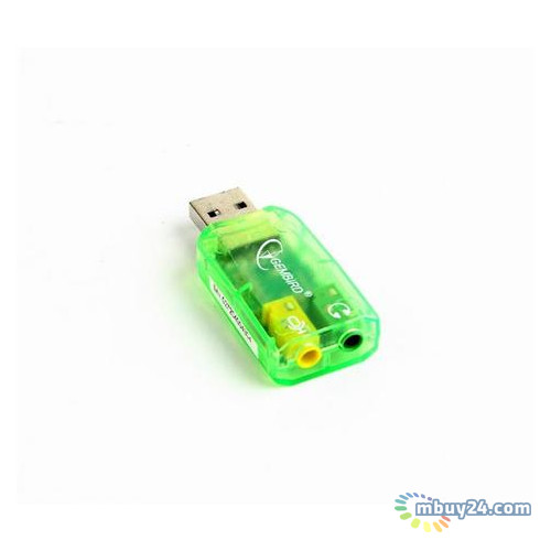 Адаптер Gembird SC-USB-01 USB2.0-Audio Green фото №1