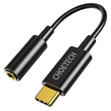 Адаптер Choetech USB Type-C - 3.5 mm, Black (AUX003-BK) фото №1