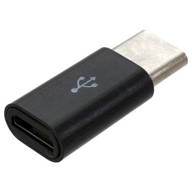 Адаптер Patron PN-MIC-TYPE-C micro USB - TYPE-C (F/M) Black фото №2
