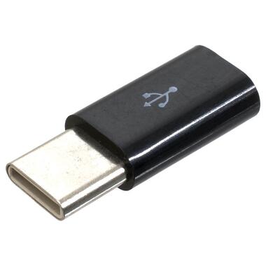 Адаптер Patron PN-MIC-TYPE-C micro USB - TYPE-C (F/M) Black фото №1