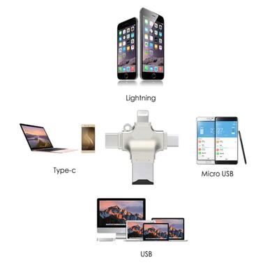 Адаптер Primo R020 microSD для iPhone / iPad / Type-C / MicroUSB фото №3