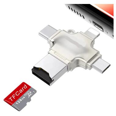 Адаптер Primo R020 microSD для iPhone / iPad / Type-C / MicroUSB фото №4