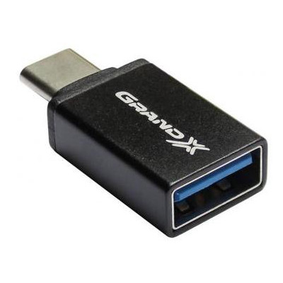 Адаптер Grand-X USB Type-C(BM)-USB 3.0(AF) Black (AD-112) фото №1