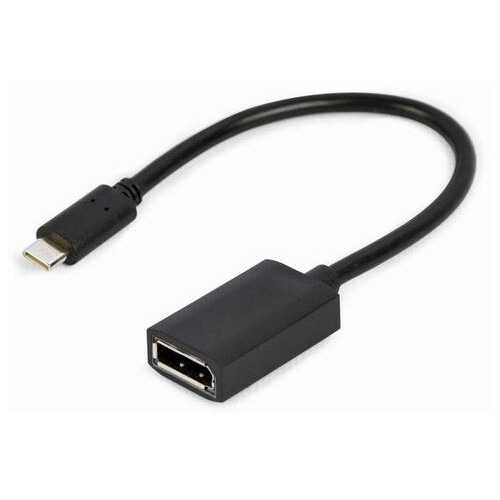 Адаптер Cablexpert (A-CM-DPF-02) USB Type C - DisplayPort, 0.15 м, чорний фото №2