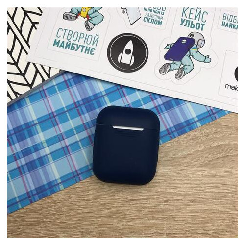 Чохол MakeFuture Silicone Apple AirPods 1/2 Blue (MCL-AA1/2BL) фото №2