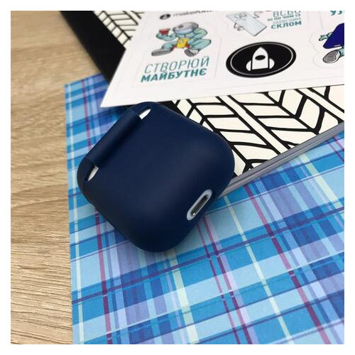 Чохол MakeFuture Silicone Apple AirPods 1/2 Blue (MCL-AA1/2BL) фото №4