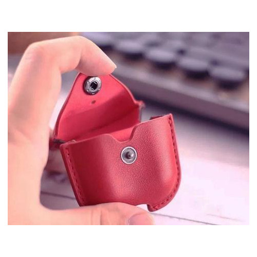 Шкіряний чохол Primo Hook для навушників Apple AirPods / AirPods 2019 - Red фото №2