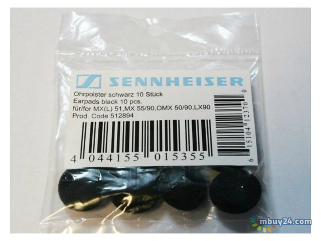 Амбушюры Sennheiser для серии MX, черные, 5 пар (512894) фото №2