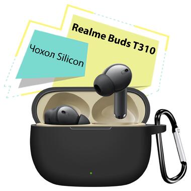 Чехол Silicon BeCover Realme Buds T310 Black (713219) фото №1
