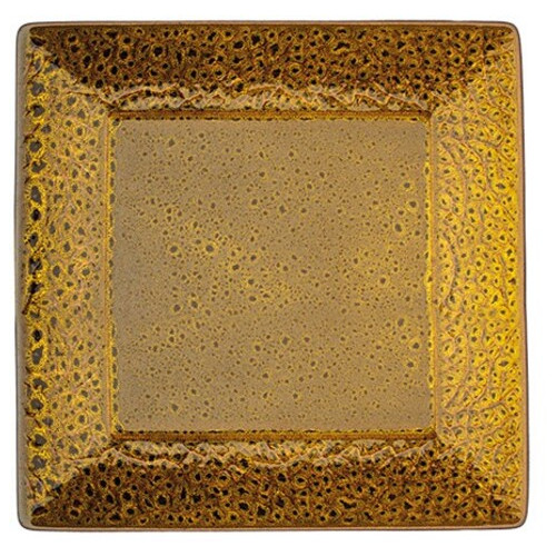 Тарілка квадратна підставна Losk Dec Marron Yellow L0480-XY4610A 27 см жовта фото №1