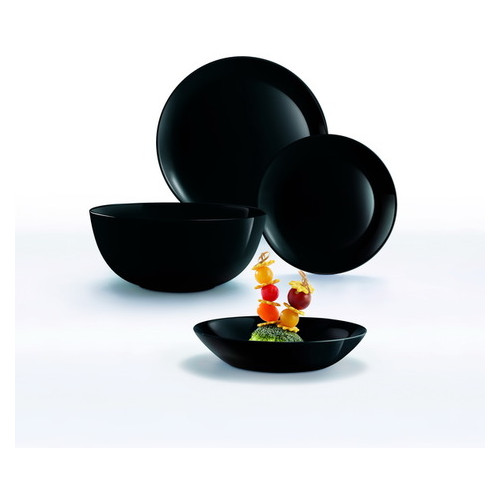 Тарілка десертна Luminarc Diwali Black 19 см P0789 фото №3